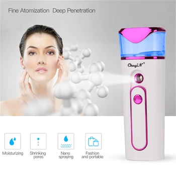 

Handheld Facial Steamer Mist Portable Nano Sprayer Beauty Spa USB Rechargeable 2800mA Power Bank Facial Care Tool Shrink Pore 46