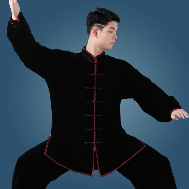 Online Frauen Rot Farbe Mandarin Kragen Kampfkunst Tai Chi Anzüge Langarm Tang Anzug Taiji Kleidung Kung Fu Uniform Wushu hemd Hosen