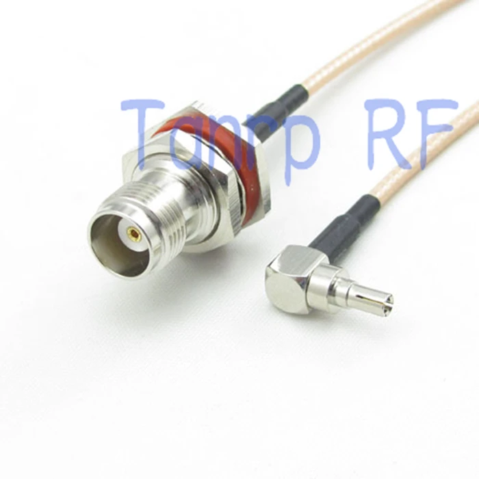 

15CM Pigtail coaxial jumper cable RG316 cord 6inch TNC female jack to CRC9 male right angle RF adapter connector