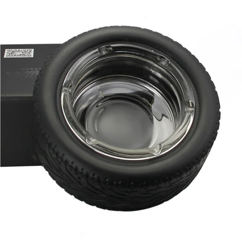 2018 Fashion Rubber Tire Ashtray Rubber Glass Cleaning Ashtray
