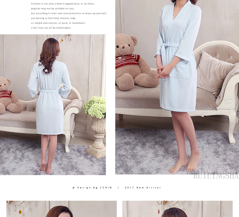 On Sale Lovers Summer Suck Water Kimono Bath Robe Men Plus Size Sexy Waffle Bathrobe Mens Dressing Gown Male Lounge Robes mens pajama pants