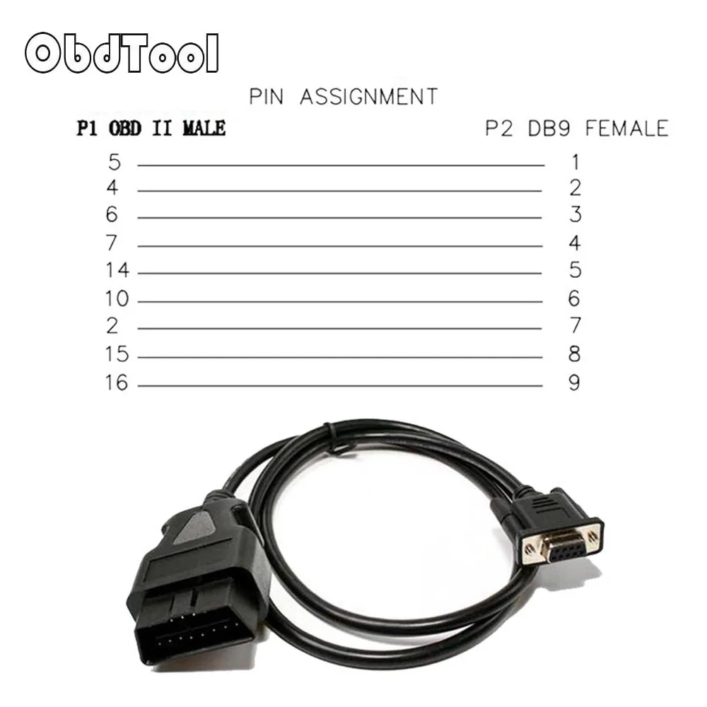 ObdTooL OBD OBD2 16Pin Male Extension Cable New Car OBD Tool 16Pin to