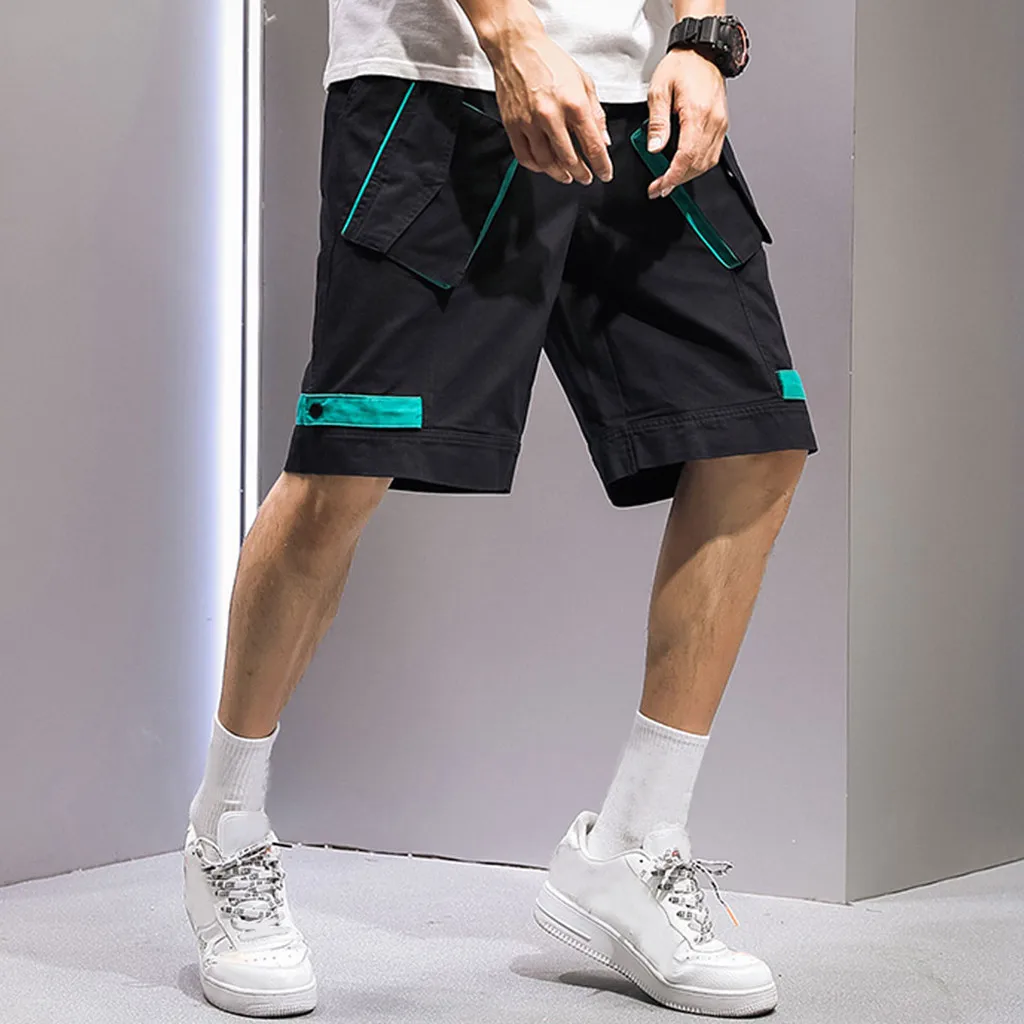 Мужские короткие спортивные однотонные повседневные летние шорты с пуговицами, мужские свободные спортивные штаны, трусы на верёвочках спортивный мужчина