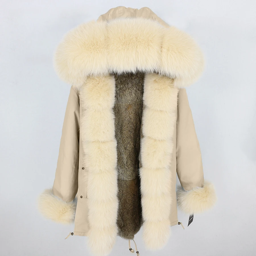 

OFTBUY 2019 Winter Jacket Women Long Parka Real Fox Fur Collar Hood Natural Rabbit Fur Liner Thick Warm Parkas Streetwear Luxury