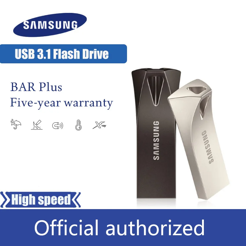 

SAMSUNG USB Flash Drive Disk BAR PLUS 32GB 64GB 128GB 256GB USB3.1 pen drive up to 300MB/S pendrive memory USB flash disk