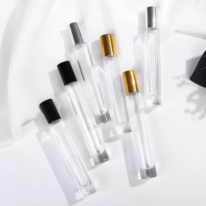 

10ml high-grade Glass Transparent Essential Oil Empty Portable Roll On Perfume Bottle 10PCS/LOT