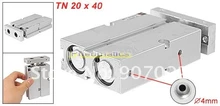 Free Shipping 20 x 40mm Bore TN Twin Rod Double Acting Pneumatic Air Cylinder Thin
