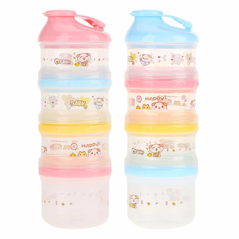 4 Layers 2018 New Baby Milk Powder Container Box Portable Snack Formula