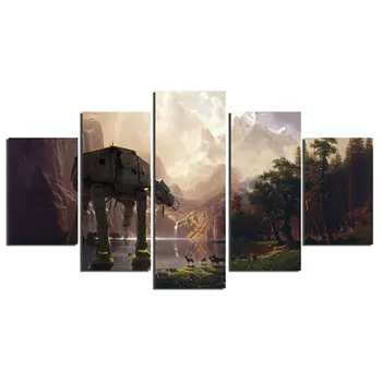 

Hot Sel 5 Piece Canvas Art Star Wars Cuadros Decoracion Paintings on Canvas Wall Art for Home Decorations Wall Decor Artwork