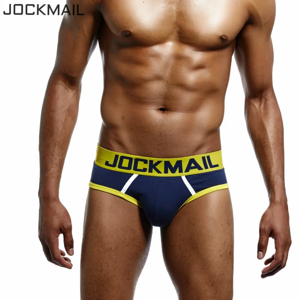 JOCKMAIL брендовые пикантные мужские нижнее белье Трусы-слип homme низкий рост U выпуклые член Мужской трусики дышащее нижнее белье для геев