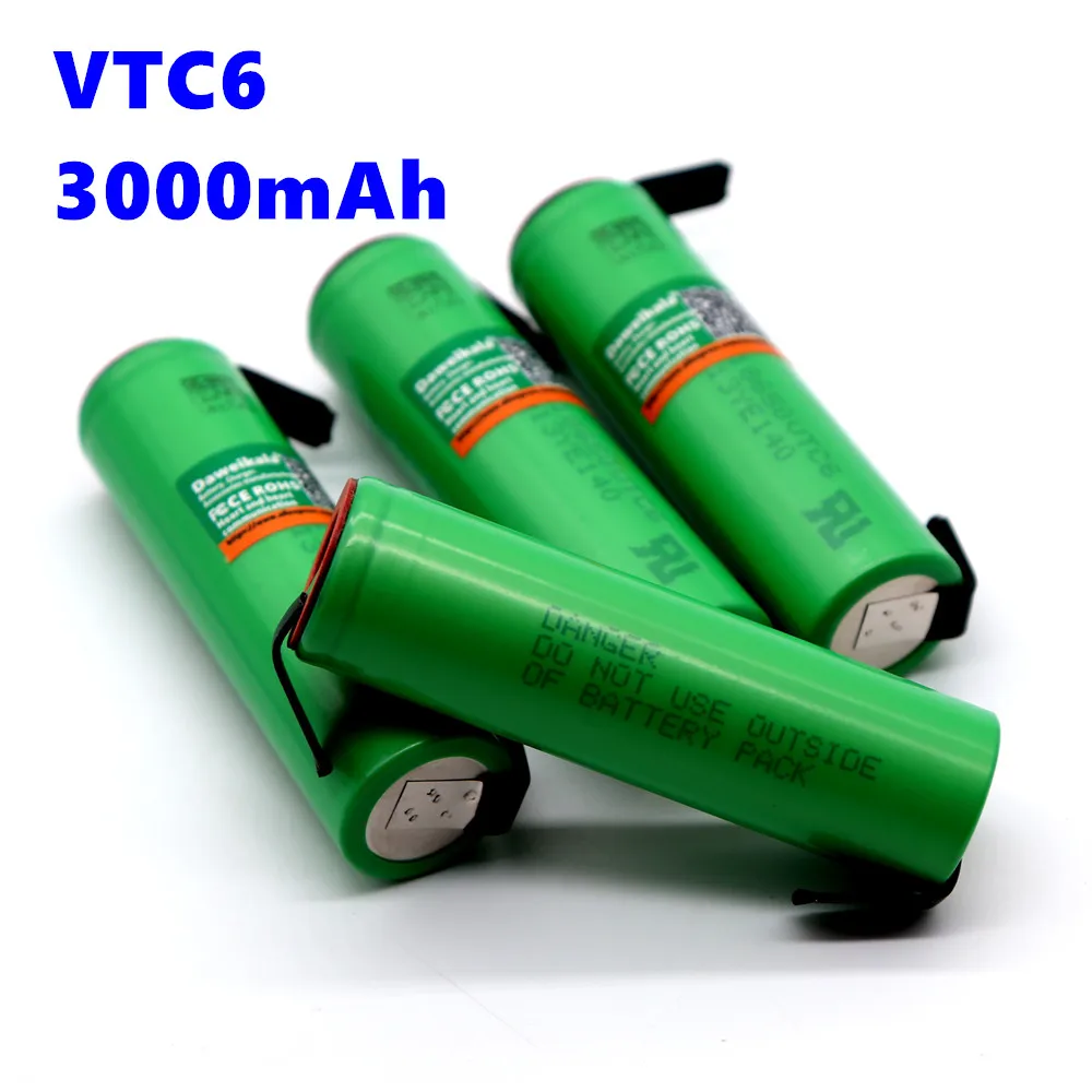 

NEW original 3.7 V 3000 MAH 18650 battery for us18650 Sony VTC6 30A toys tools flashlight battery+DIY Nickel sheets
