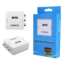 10 PCS For HDTV Mini Composite 1080P HDMI to RCA Audio Video AV CVBS Adapter Converter