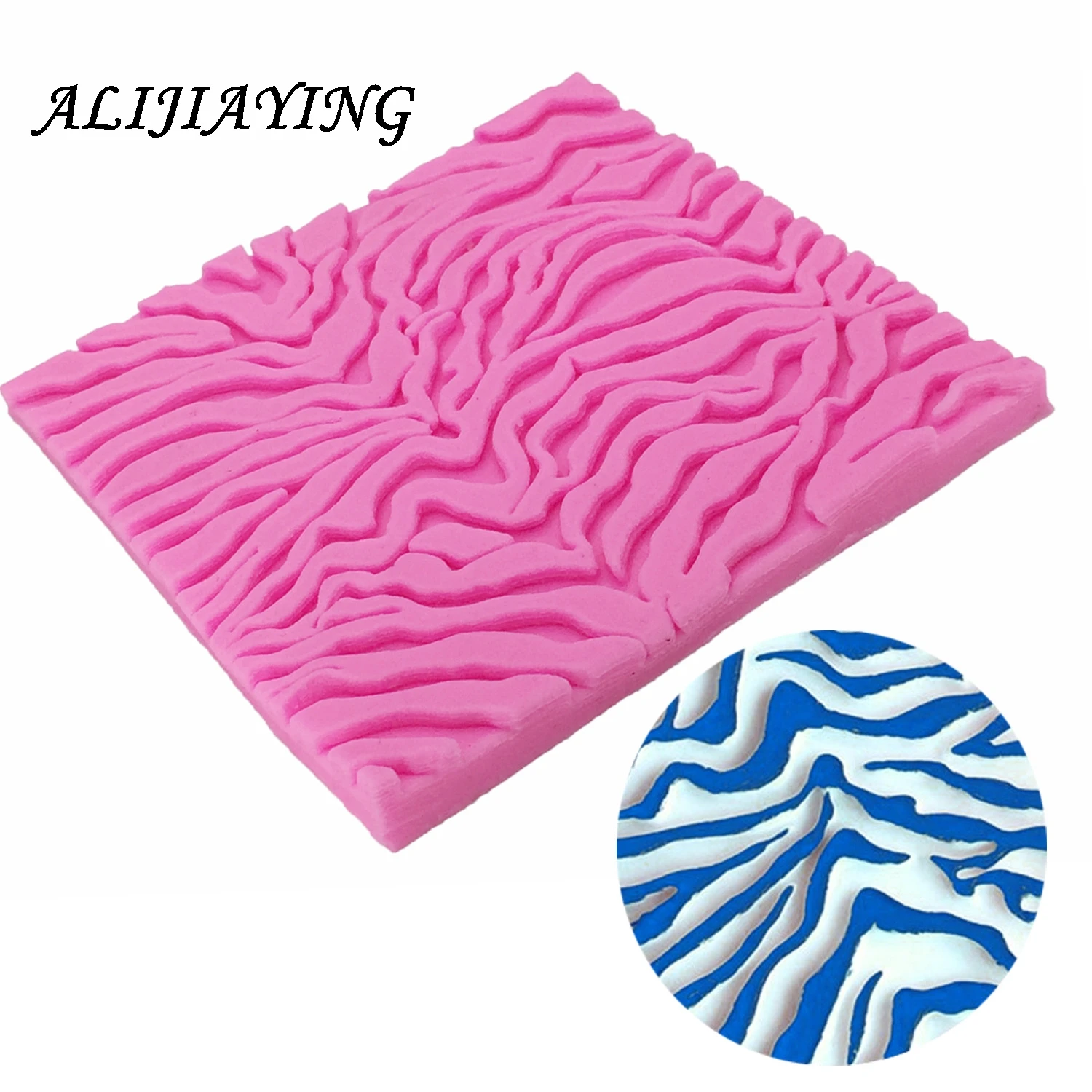 

Border Lace Mat Knitting zebra Texture Cake Decorating Tools Silicone Molds Baking Silicone Moulds D0898