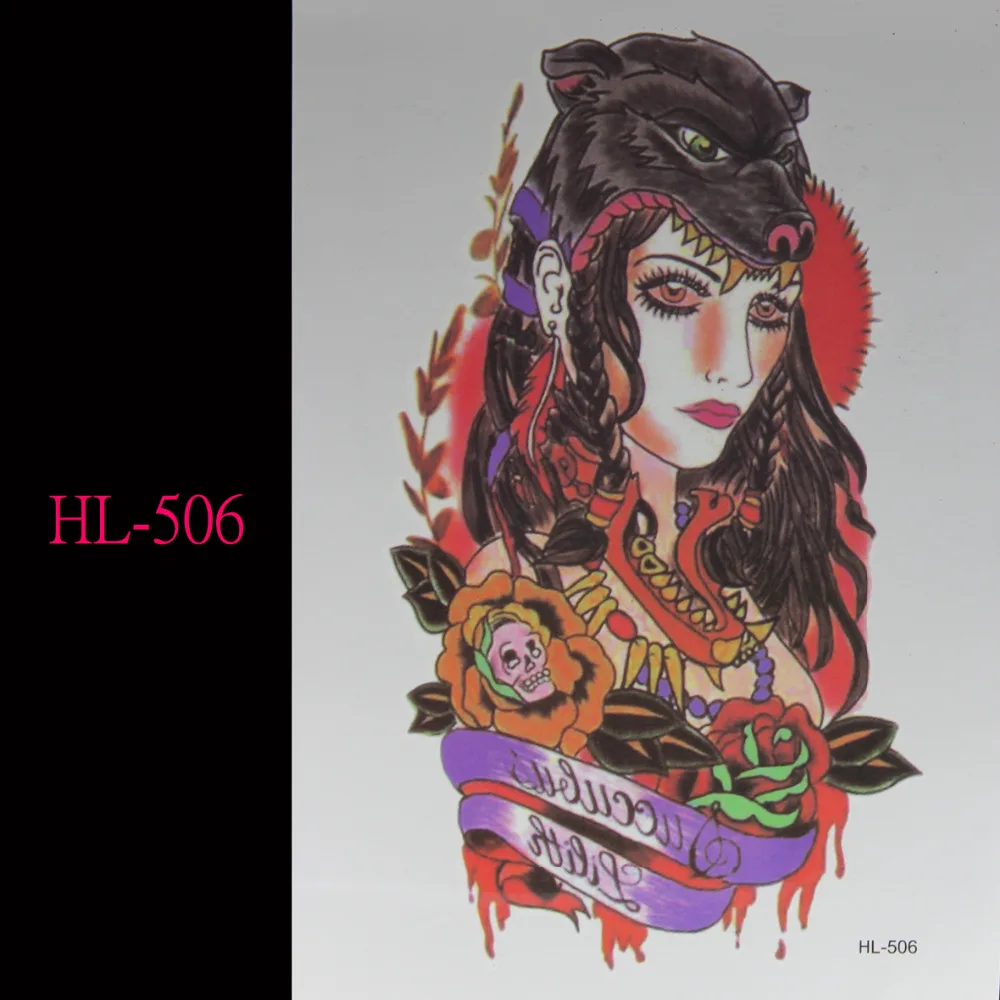 Tribal Pretty Girl 3d Tattoo Temporary Tattoo Stickers Flash Tattoos