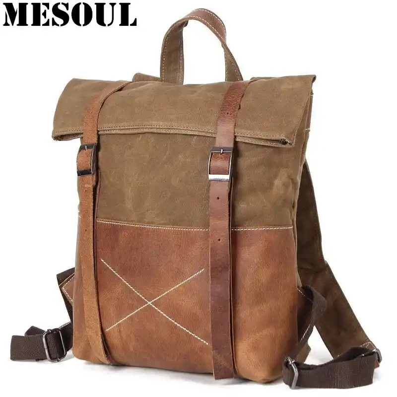 mens canvas backpack rucksack