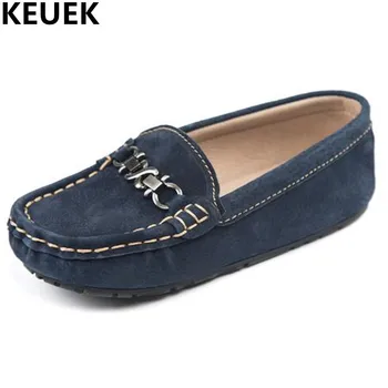 

New Spring Loafers Children Leather Shoes Boys Slip-On Genuine Leather Kids Shoes Girls Baby Toddler Shoes Flats Spring 04