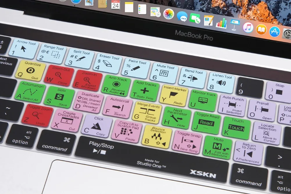 XSKN для PreSonus Studio One Keyboard Skin MacBook Pro 13 15 A1706 A1707 A1989 A90 с сенсорной панелью (наклейка на