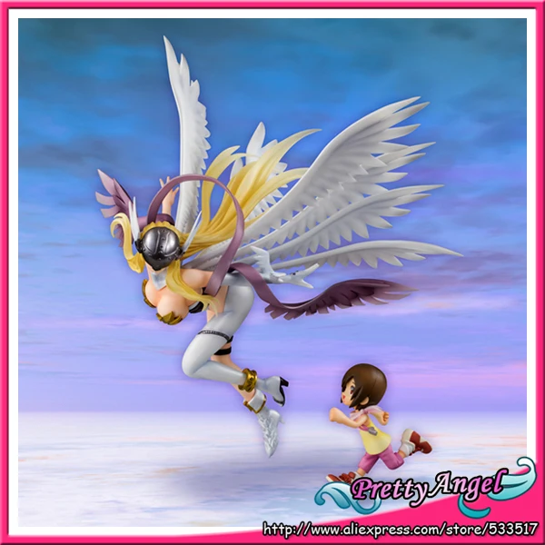 

PrettyAngel - Genuine Megahouse Limited Edition G.E.M Series Digimon Adventure Angewomon & Yagami Hikari PVC Action Figure
