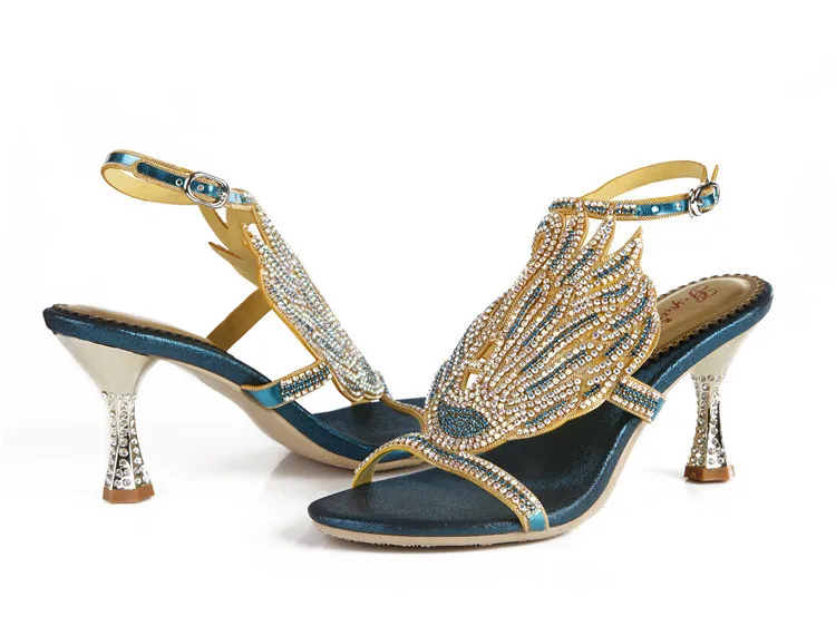 G-sparrow 2018 New Fashion Elegant Wedding High Heel Peep Toe Sandals Female Diamond Sexy Stiletto Rhinestone Womens Shoes11