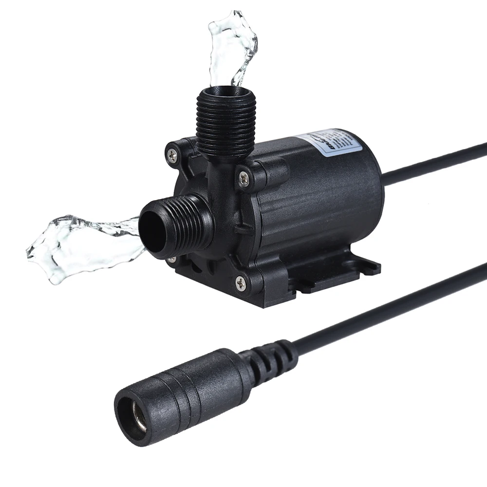 

Ultra-quiet Compact Size Submersible Brushless Oil Water Pump Dual Outlets Max. Lift 3m 800L/H DC 12V for Fish Tank Aquarium