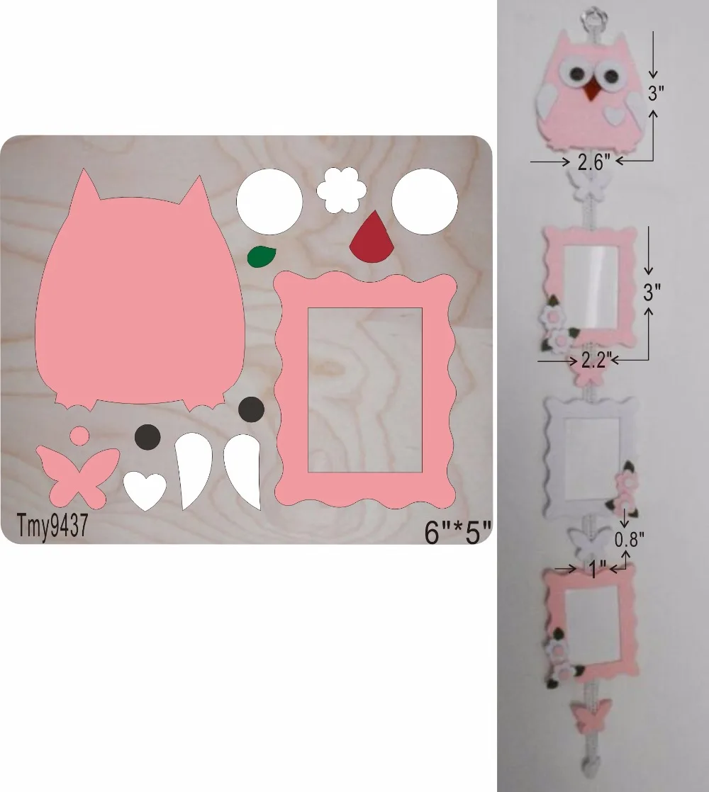 Совы фоторамка DIY деревянный штамп/скрапбук прессформы/режущий инструмент штамп/Tmy9437