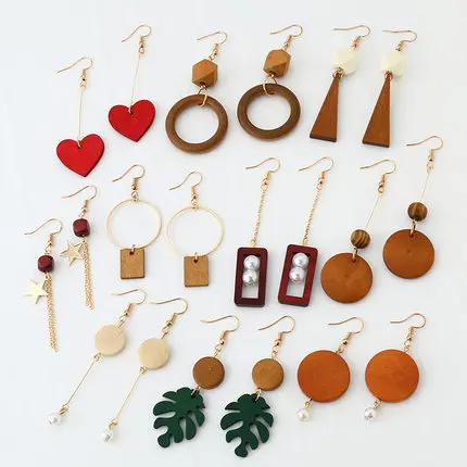 

10 Pair Fashion Female Earring of Many Kinds of Color Individual Temperament Geometric Character Girl Woman Earrings Jewelry