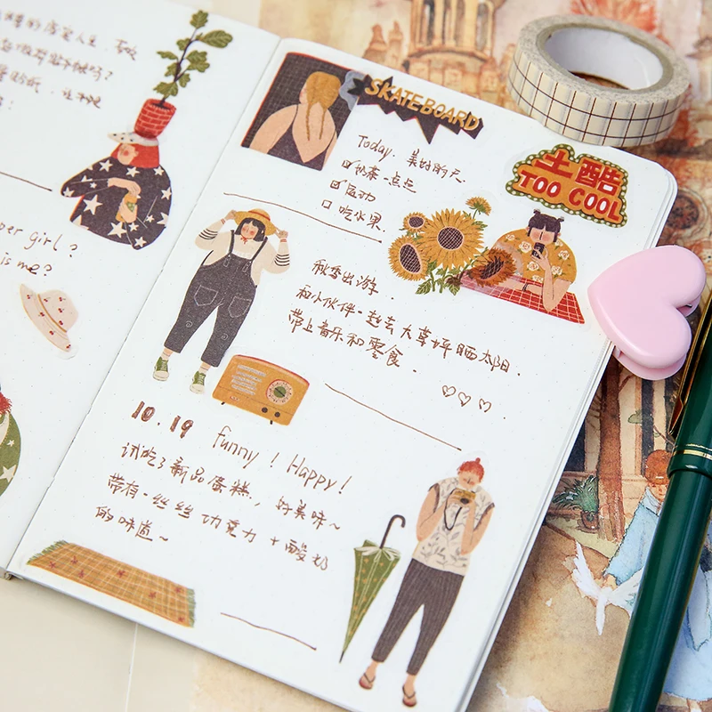 JIANWU 40 шт./компл. Kawaii мультяшная наклейка Котенок Украшение DIY Скрапбукинг стикер