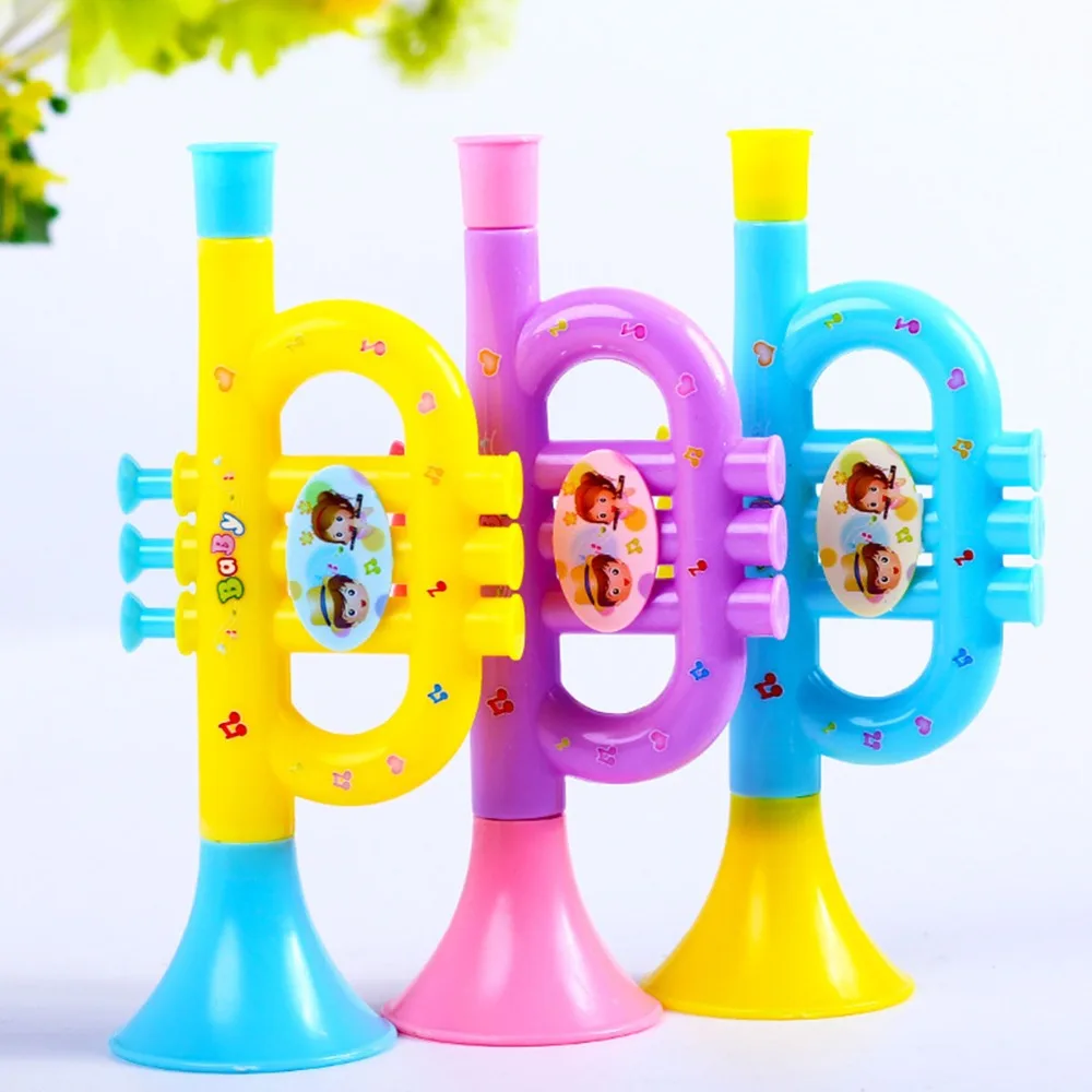 

Toy Musical Instrument plastic colorful Trumpets Colorful Kids Early Education plastic baby children early education toys kid