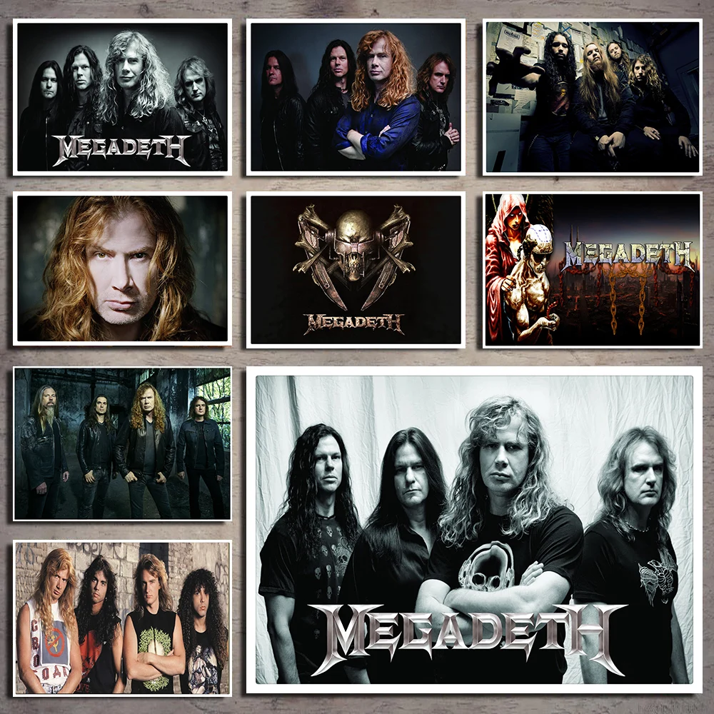 

Megadeth / ROCK BAND MUSIC Musician / white kraft paper / Wall stickers / bar poster/ Retro Poste r/decorative painting 42*30CM