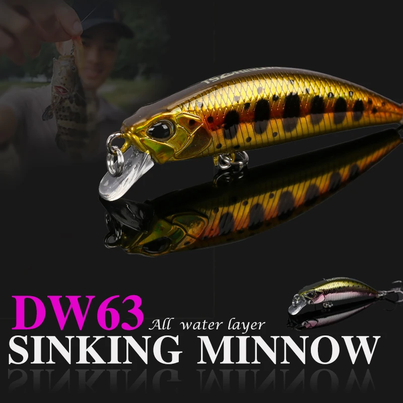 TSURINOYA DW63 тонущие приманки Minnow Набор 50 мм 5 г 4 шт. мини Гольян жесткие рыболовные плавающие приманки Искусственные воблеры кренкбейт Peche Leurre