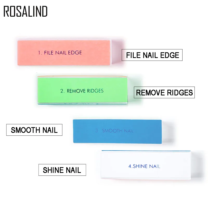 Розалинд 1 квадратная форма pcs красочные пилочка для ногтей& буфер Маникюр Nail Art инструмент шлифовальный буфер блока дизайн ногтей файл губка для педикюра