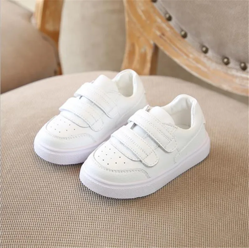 Closeout Kid Shoes Sneakers Breathable Genuine-Leather Children Boy/girl White Cheap Sports 1pair RbqaAkLZ