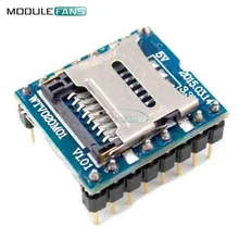 WTV020 WTV020-SD WTV020SD-20SS мини SD карта MP3 звуковой модуль голосовой модуль для Arduino Pic 2560 UNO R3 WTV020-SD-16P u-диск