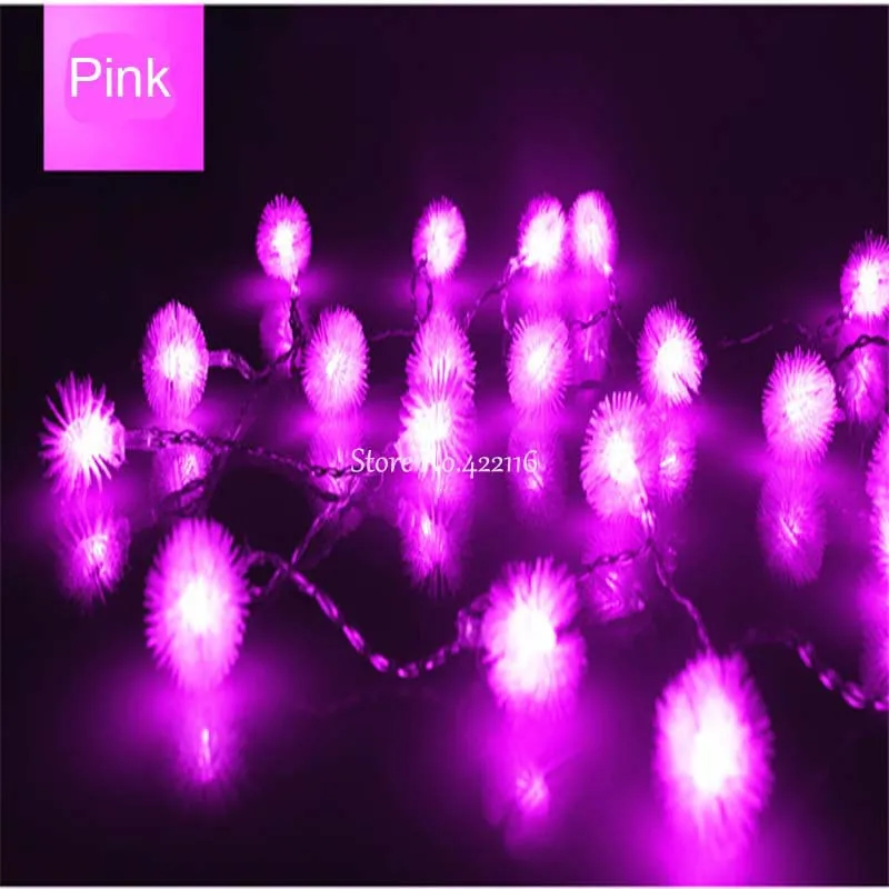 3 M Diente De m León batería LED cadena iluminación Luces De Natal boda Luces De hadas Luces De Navidad Edelweiss exterior Navidad Luz