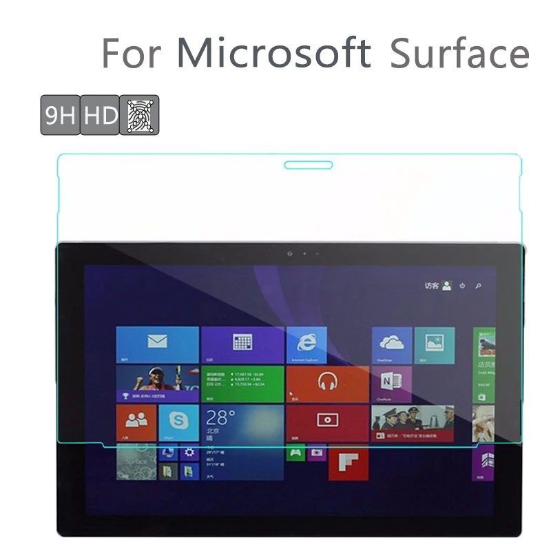 

In Sale Tablet Screen Protector Ultra Thin HD Clear 9H Toughened Tempered Glass For Microsoft Surface Pro 1 2 RT 3 4 Pro 5 Tab