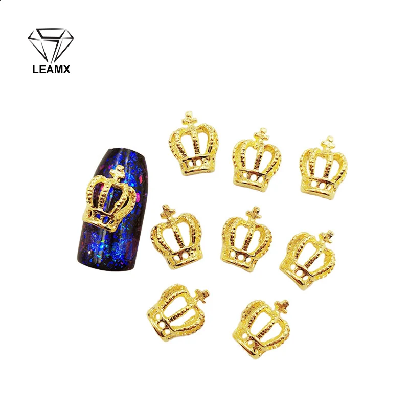 

20 PCS/bag Nail Decoration Sticker 3D Stereo Crown Shape Manicure Decorative Charm Alloy Nail Charms Diamonds For Manicure Decor