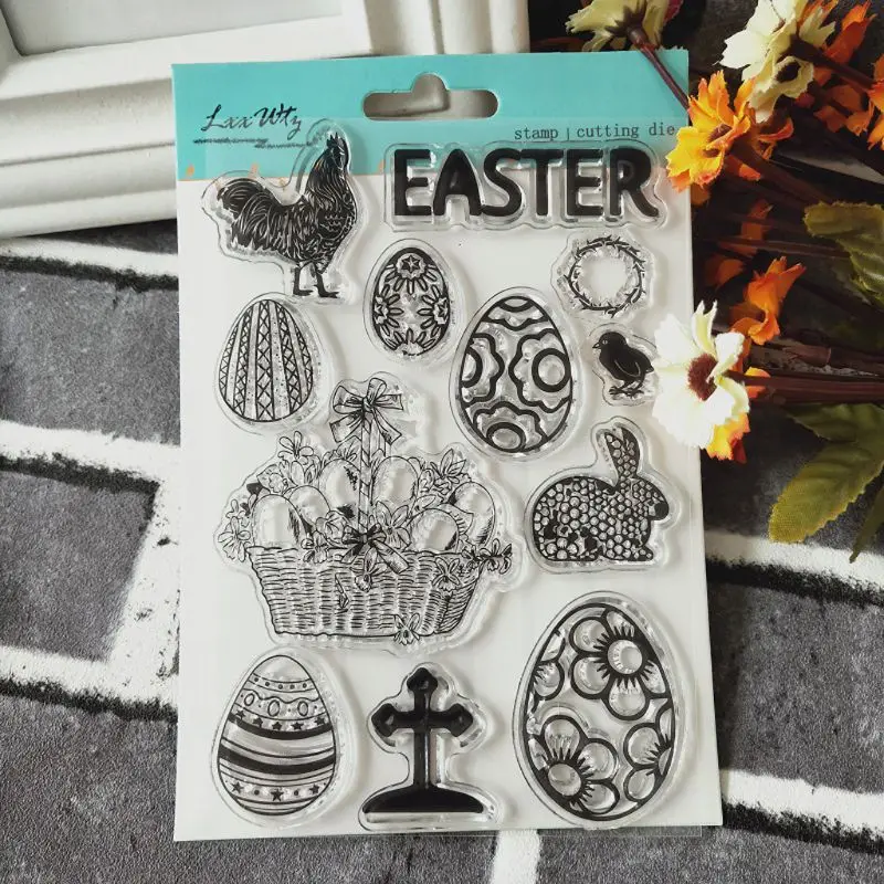 

Easter Egg Cock Silicone Clear Seal Stamp DIY Scrapbooking Embossing Photo Album Decorative Paper Card Craft Art Handmade Gift