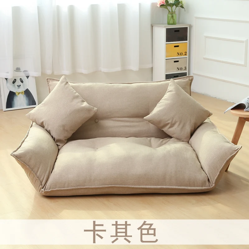 YN50 Cotton fabric Floor mini Sofa Bed 5 Position Adjustable Double Sofa Furniture Living Room Folding Sofa Computer chair