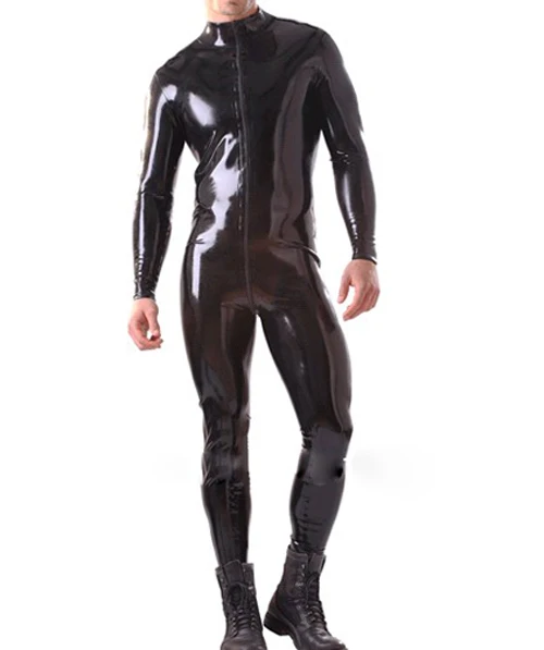 Новая мода мокрый вид черный сексуальный латексный комбинезон боди Фетиш костюмы комбинезон для мужчин размера плюс Лидер продаж