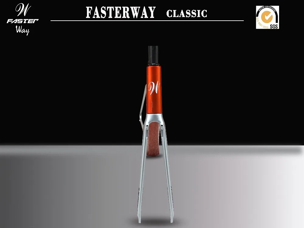 Best 2018 taiwan brand FASTERWAY classic Transparent orange sliver super light carbon frame road:Frameset+Seatpost+Fork+Clamp+Headset 5