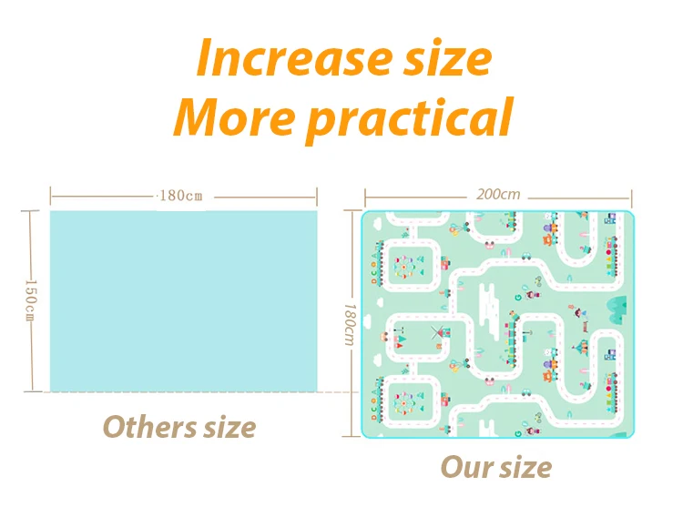 Детский Блестящий игровой коврик, складной XPE коврик для ползания, 180*200 см, домашний портативный складной водонепроницаемый коврик-головоломка Carprt