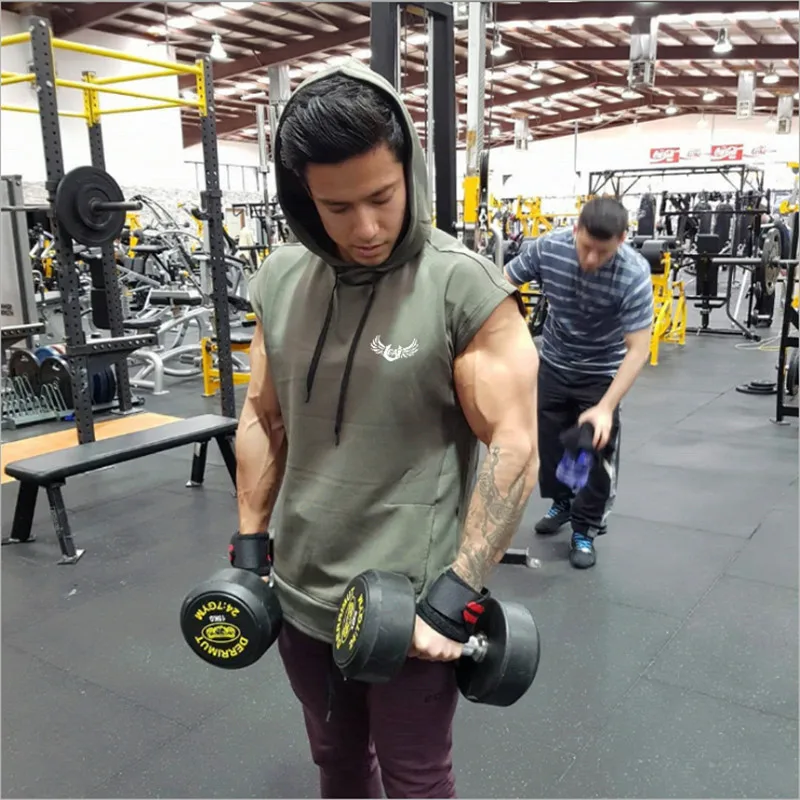 Fitness Men Gyms Hoodies Sweatshirt tank top (4)