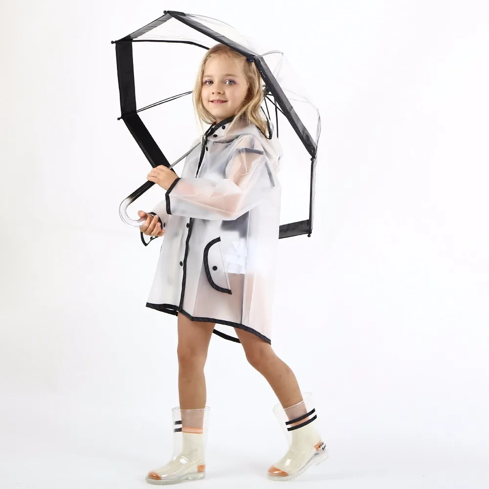 price reduction  Celveroso Kids Transparency Waterproof Rain Coat Polyester Boys Clothes Fashion Raincoat Children B