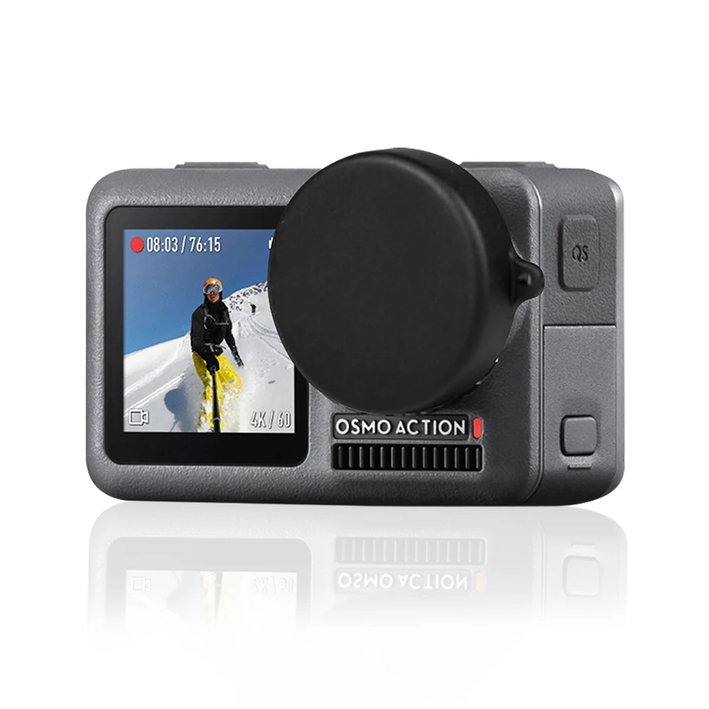 Round Silicone Durable Anti Scratch Protective Case Guard Practical Portable Lens Cap Cover Sports Camera For DJI Osmo Action-2