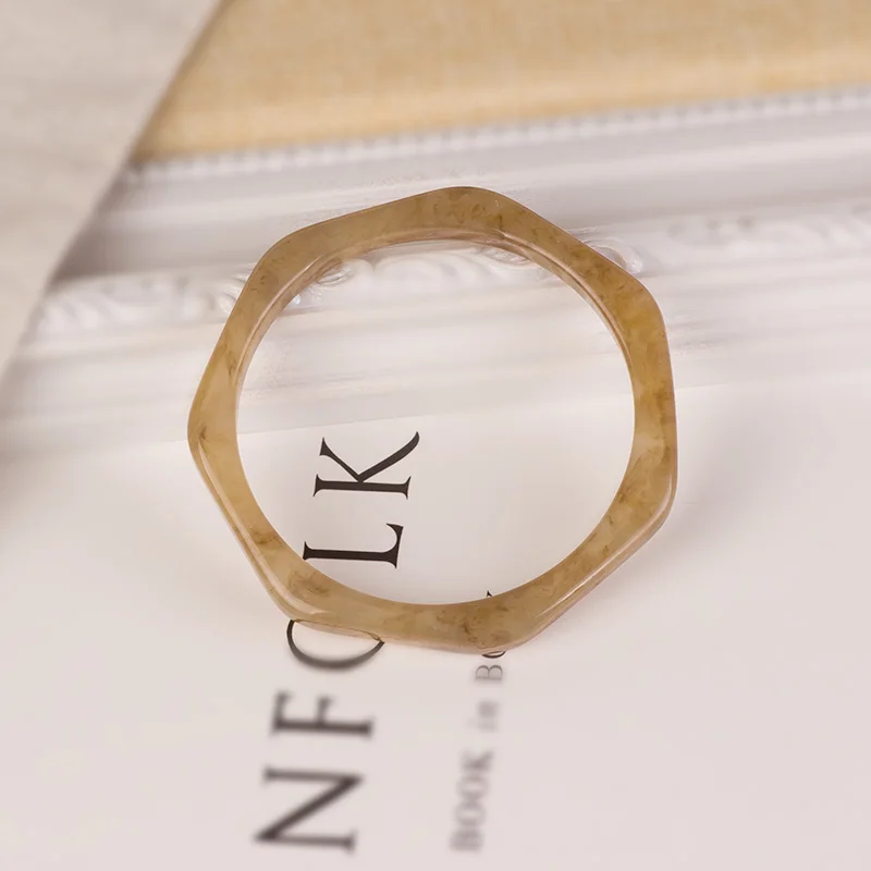 Classic Resin Cuff Fashion Bracelet Bangles for Women 2018 New Geometric Acrylic Bracelets Female Simple Charm Party Jewelry (5)