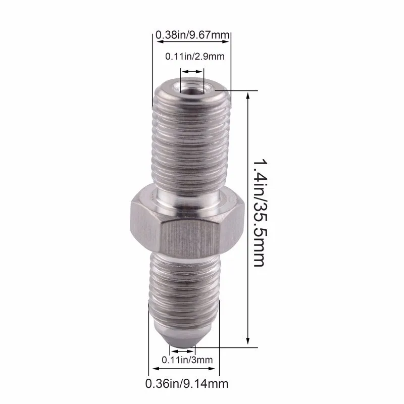 Злые энергии AN3 jic паечный для M10x1.0 перевернутый сиденье Нержавеющая сталь мужской клеш Тормозная Линия трубные нержавеющая сталь штуцер для шланга