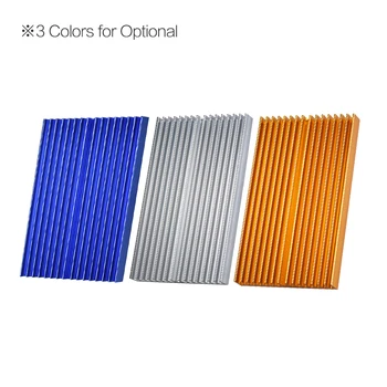 

3D Printer Parts Aluminum Alloy Heat Sink Module Cooler Radiator Blue Oxidation Heatsink with 16 Fins