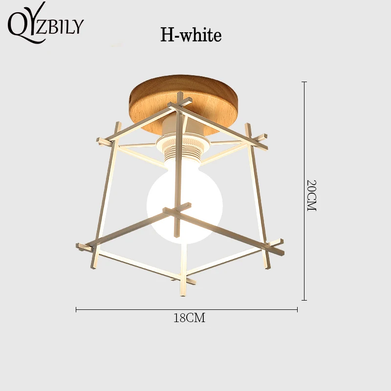 Потолочный светильник деревянный ручной вязки Железный светодиодный светильник e27для гостиной Внутреннее освещение Ванная комната Светильник ing светильники поверхностного монтажа