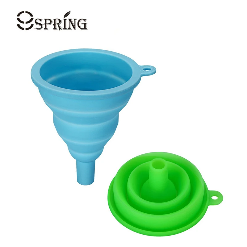 1pc Collapsible Silicone Funnel Foldable Oil Water Liquid