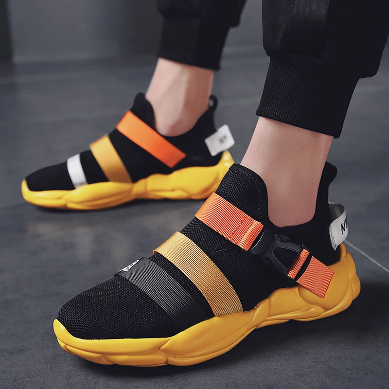 

2019 Summer Mesh Sneakers Men Mens Vulcanized Casual Shoes Training Jogging Boy Sneaker Shoe Man Male Sport Platform Flats 7078